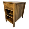 Kumasinova Wood Nightstand with Charging Station,Farmhouse Night Stand with Barn Door&Drawer,Bedside Table with Storage,Bedroom Furniture - 4 of 4