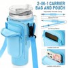 BABYYER Water Bottle Carrier Bag with Phone Pocket for Stanley 40oz Tumbler Neoprene Water Bottle Holder Pouch - 3 of 4