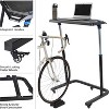 Sportneer Adjustable Bike Desk - Rolling Laptop Cart for Stationary Bike or Trainer - Exercise While Working or Watching TV - Standing Desk - 4 of 4
