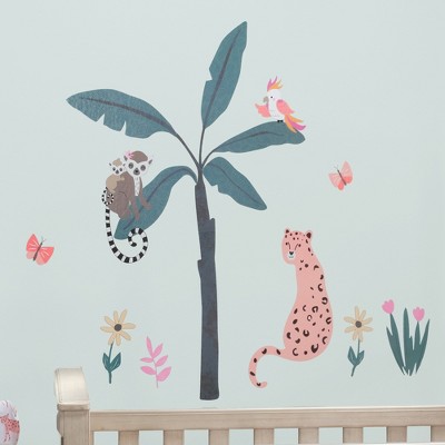 Enchanted Safari Jungle Animal Wall Decals for Kids