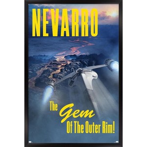 Trends International Star Wars: Nevarro - Visit Nevarro by Russell Walks 23 Framed Wall Poster Prints - 1 of 4