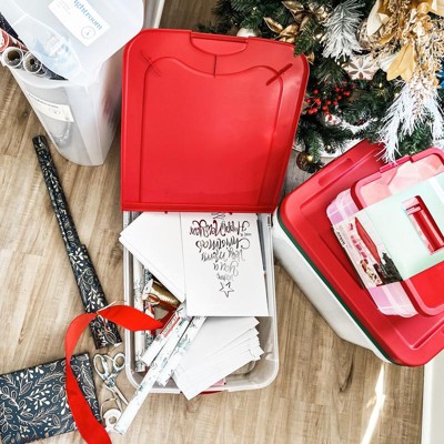 Hastings Home Holiday Ornament Storage Box With Flip-top Lid : Target