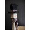 Standing Snowman 26" & 20.25"H, Turned Wood Multi-Color Matte Christmas Decor (Set of 2) By Kalalou - 3 of 3