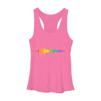 Adult Design By Humans Soundwave Rainbow Pride By Truemilk Racerback Tank Top
