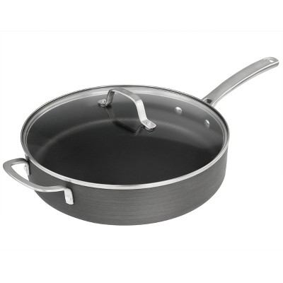 Select By Calphalon 3qt Nonstick Hard-anodized Saute Pan With Lid : Target