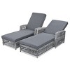 Outdoor Patio Recliner,All Weather Rattan Patio Adjustable Recliner With Armrests And Removable Cushion,Pool Lounge Chairs-Cuddlewood - 2 of 4