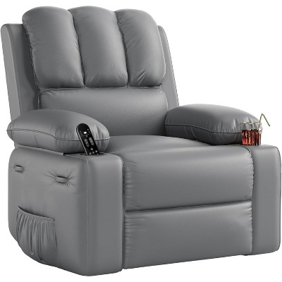 22" Rocker Swivel Recliner Chair with Side Pocket and Cup Holder, Comfortable Lazy Recliner for Living Room, Bedroom, Nursery
