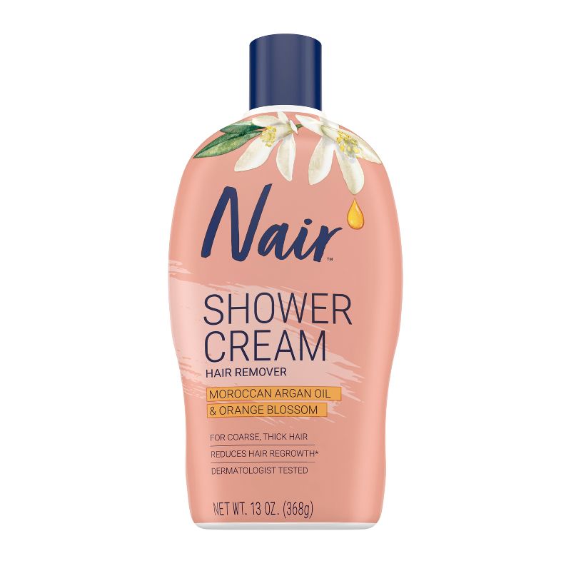 Nair Shower Cream Hair Remover, Moroccan Argan Oil - 13.0oz, 1 of 9