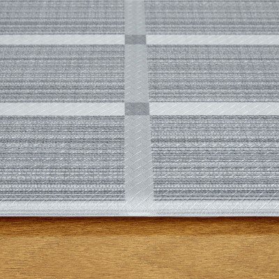 Comfort Plus Dark Grey Geometric Memory Foam Kitchen Mat