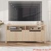 Living Room TV Stand for 70 Inch TV, 63 Inch Long Farmhouse Entertainment Center w/Storage and Open Shelf, Modern Tall Media Console Table - 3 of 4