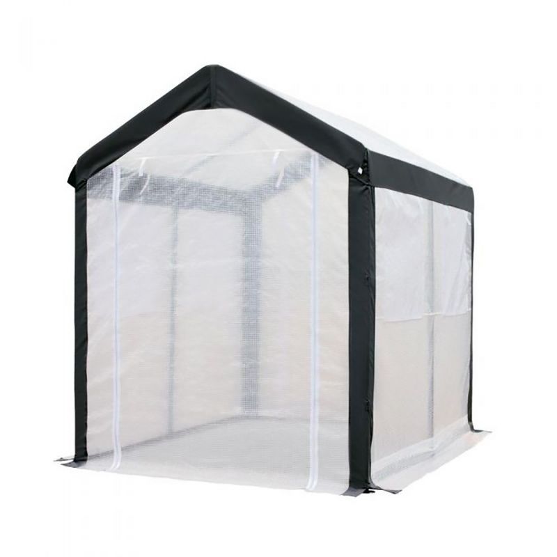 Spring Gardener Gable Enclosed UV Resistant Walk In Outdoor Garden Greenhouse with Screened Roll Up Windows and Fabric Cover, 2 of 6