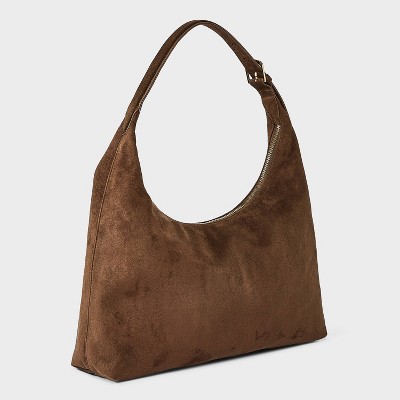 Сумки Universal Thread Faux Suede Slouch Shopper - Universal Thread™ Brown — фото 3