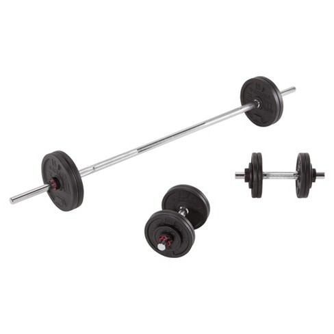 Adjustable Weight Full Iron Dumbbell Fitness Gym Home With  Plates Barbell Cast 