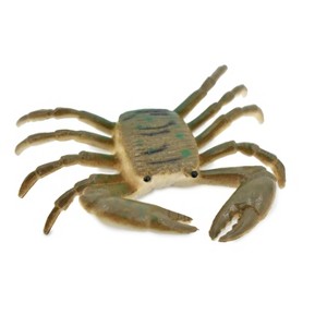 Collectible Wildlife Gifts | Crab, Striped Shore Crab, Rubber, Crustaceans, Realistic, Hand Painted,  Figurine,  Gift,    2 1/4"    F934 B157 - 1 of 4