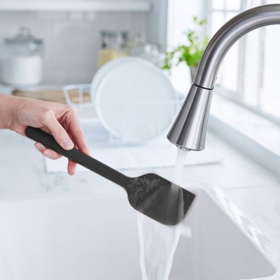 Gray Silicone 3-Piece Cooking Utensil Set with Steel Core