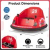 Costway 12V Electric 360° Spin Car Toy Ride on Bumper Car for Toddlers with Remote Control Light Blue/Pink/Red/Purple - 3 of 4