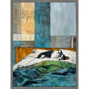 Amanti Art Dogs Life Pillows by Justyna Jaszke Framed Canvas Wall Art - 1 of 4