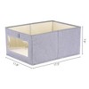 Unique Bargains Collapsible Fabric Storage Basket Bin for Shelves Closet 1 Pack - 4 of 4