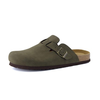 CUSHIONAIRE Haze Mens Clogs | Comfortable Slip-On Clogs for Men with Arch Support and Cork Suede Footbed | Perfect Potato Shoes for Indoor&Outdoor Use