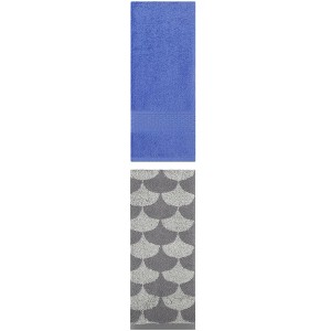 REGALWOVEN Geometric Absorbent Soft Bathroom Cotton Hand Towels 13" x 30"/13" x 29" 2 Packs - 1 of 4