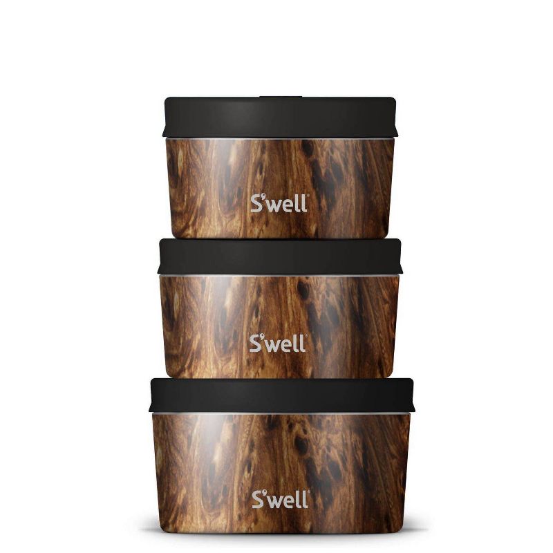 S&#39;well Food Canister Set Teakwood, 1 of 9