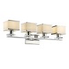 Chloe Lighting Trilluminate Contemporary 4 Light Chrome Finish White Opal Glass Bath Vanity Wall Fixture 32" Wide - 3 of 4