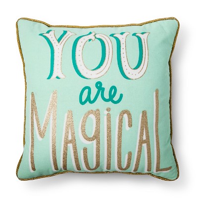 mint throw pillow