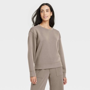Women's Sandwash Pullover Sweatshirt - A New Day™ - 1 of 4
