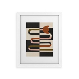 Deny Designs Parrott Paints Turns White Framed Art Print - 1 of 4