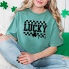 Simply Sage Market Women's Lucky Vibes Checkered Short Sleeve Garment Dyed Tee - 2 of 2