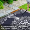 Double Sided Plaid Outdoor Carpe,Modern Border Plastic Straw Rug, Waterproof, Easy to Carry, Large Size - 3 of 4