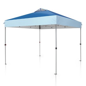 Captiva Designs 10’ x 10’ Outdoor Pop-Up Canopy Tent - Portable Sun Shelter for Camping & Events (Blue) - 1 of 4