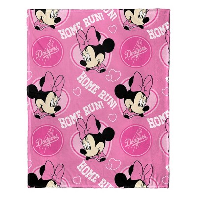 MLB Los Angeles Dodgers Minnie Silk Touch Throw Blanket and Hugger