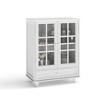 JUJABU Minimalist Wood Storage Cabinet with Glass Double Doors & Drawer for Dining Room, Living Room, Hallway or Entry - 2 of 4