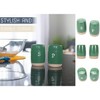 Nat & Jules Raw Bottom Forest Green 3 x 2 Ceramic Salt and Pepper Shaker 2 Piece Set - 3 of 4