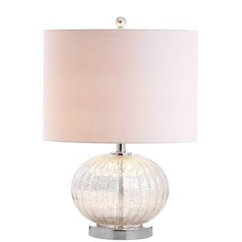 21" Glass Judith Mercury Table Lamp (Includes LED Light Bulb) Silver - JONATHAN Y