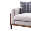 71" Pelton Sofa Fabric and Walnut - Acme Furniture: Elegant Loveseat with 2 Pillows - 2 of 4