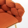 28.7'' Velvet Upholstered Modern Single Accent Chair with Gold Metal Legs, Multiple Color Options and Ergonomic Cotton Cushion - 2 of 4