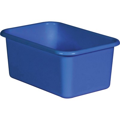 Blue Stackable Small Plastic Storage Bins, Pack of 6