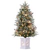 4.5ft Snow Flocked Pre-Lit Christmas Tree with 108 Lights, Timer and Light Box Base - 2 of 4