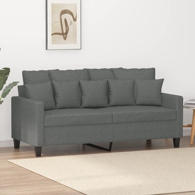 vidaXL 2-Seater Sofa Dark Gray 55.1 in. Fabric