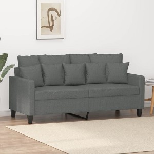 vidaXL 2-Seater Sofa Dark Gray 55.1 in. Fabric - 1 of 4