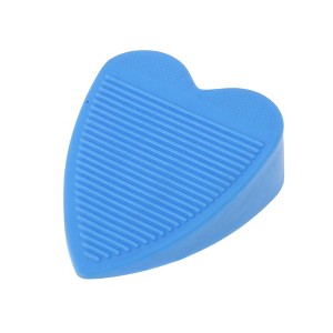 Unique Bargains Door Stop Heart-Shaped Door Stopper PU Rubber Bluish 3.78"x3.03"x1.1" 1 Pc - 1 of 4