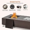 56" Propane Fire Pit Table with Ice Bucket£¬50000BTU Fire Table with 13" Square Drink Ice Bucket Wind Guard - 4 of 4