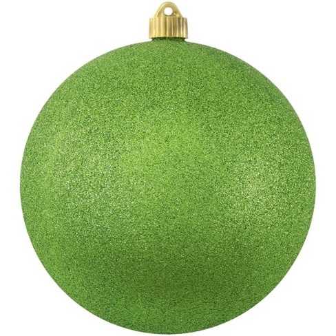 Peace Sign Ornament Lime Green Glitter 4 1/4” 1pc Christmas Tree or Party 