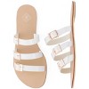 Gallery Seven - Women's Tri-Strap Buckle Slide  Sandal - 2 of 4