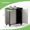 35.43" Locking Metal Cabinet with Wheels, Heavy Duty Garage Storage Cabinet with Door and Adjustable Shelves, Rolling Tool Cart Cabinets - 3 of 4