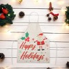 Unique Bargains Christmas Aprons Linen Red Green Beige White 21.65"x26.77" 1 Pcs - 2 of 4