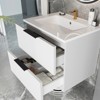 KWPZQEB 24/30/36" Fluted Floating Bathroom Vanity Cabinet, Freestanding Wall Mounted Vanity With Drawer, Modern Storage Cupboard for Bathroom - 2 of 4