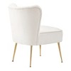 WestinTrends Phoebe Upholstered Tufted Velvet Accent Chair With Metal Leg - 4 of 4